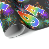 Kleurig Fireworks + Rainboogpatroon "94" Event # Cadeaupapier (Rol Hoek)