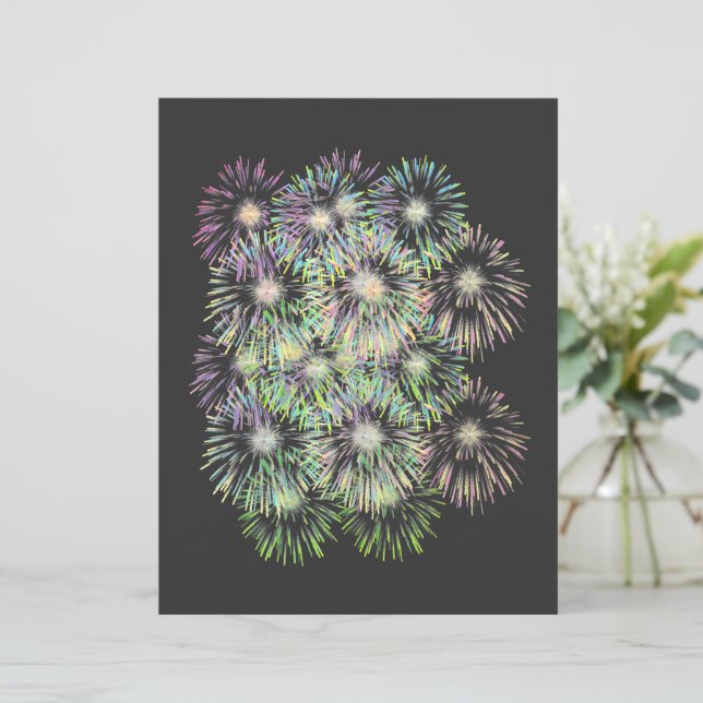 Kleurig Fireworks-scrapbook (Staand voorkant)
