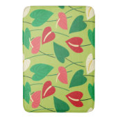 Kleurig flamingo bloespatroon badmat (Voorkant Verticaal)