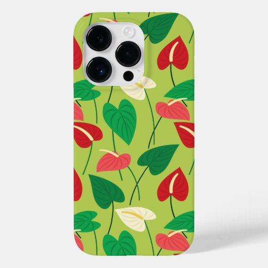 Kleurig flamingo bloespatroon Case-Mate iPhone case (Achterkant)