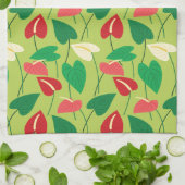 Kleurig flamingo bloespatroon theedoek (Gevouwen)