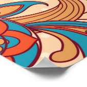 Kleurig floreel naadloos patroon poster (Hoek)