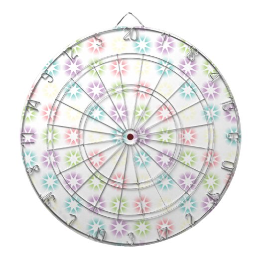 Kleurig floreel patroon dartbord (Voorkant)