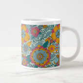 Kleurig floreel patroon extra grote mok (Rechts)