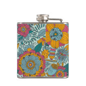 Kleurig floreel patroon heupfles (Achterkant)