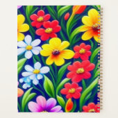 Kleurig floreel patroon planner (Achterkant)