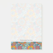 Kleurig floreel patroon post-it® notes (Voorkant)