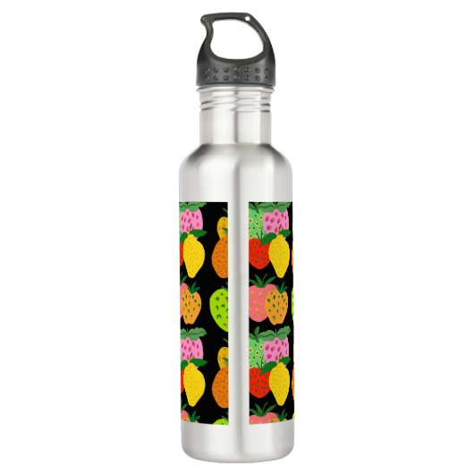 Kleurig fruitig patroon waterfles (Achterkant)