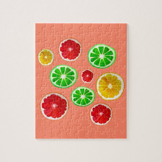 Kleurig fruitig vruchtpatroon legpuzzel (Verticaal)