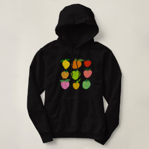 Kleurig fruitpatroon hoodie