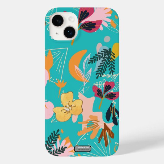 Kleurig gastro-intestinale patroon in blauw Modern Case-Mate iPhone Case (Achterkant)