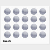 Kleurig geborsteld aluminium getextureerd ronde sticker (Vel)