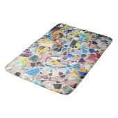 Kleurig gebroken afbeelding van de aardewand badmat (Gekanteld)