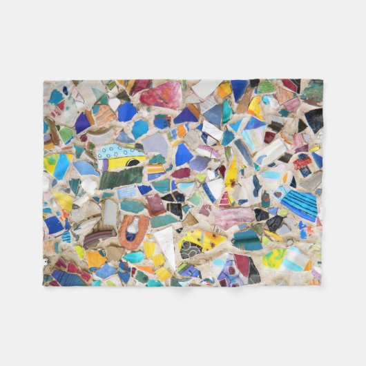 Kleurig gebroken afbeelding van de aardewand fleece deken (Voorkant (Horizontaal))