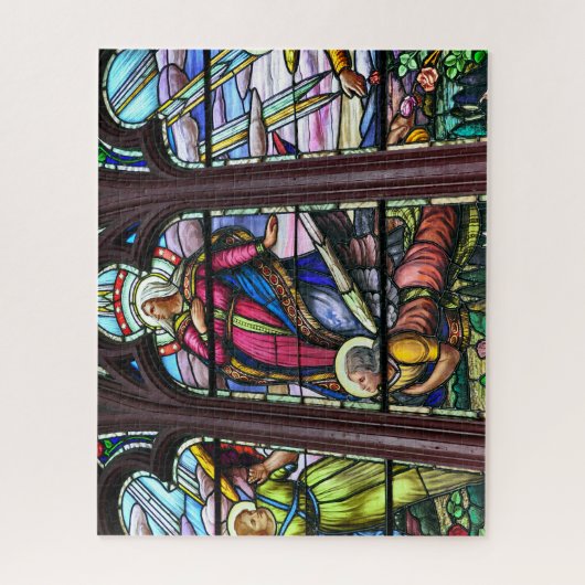 Kleurig gekleurd glas legpuzzel (Verticaal)