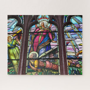 Kleurig gekleurd glas legpuzzel