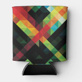 Kleurig geometrisch mozaïekpatroon blikjeskoeler (Voorkant)