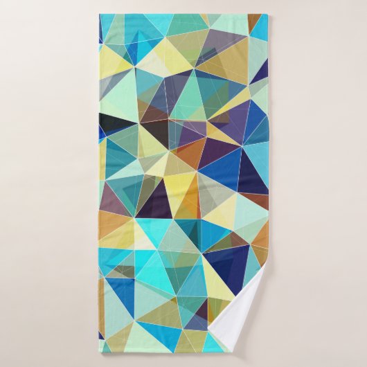 Kleurig geometrisch patroon, driehoekige achtergro badhanddoek (Badhanddoek)