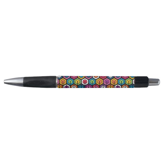 Kleurig geometrisch patroon met zeshoeken pen (Voorkant)