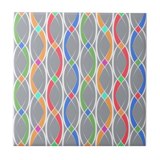 Kleurig geometrisch patroon. tegeltje (Voorkant)