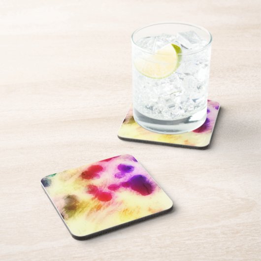 Kleurig gesmolten weefselpapier drankjes onderzetter (Rechterzijde)