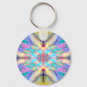 Kleurig getrokken patroon sleutelhanger