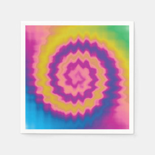 Kleurig groovy funky retro dye patroonpapier servet