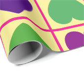 Kleurig hartenpatroon cadeaupapier (Rol Hoek)