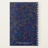 Kleurig hartsatroon - Hearts net Intense Blue Planner (Achterkant)