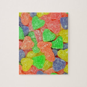 Kleurig hartvormig snoep legpuzzel