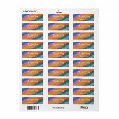 Kleurig, helder, gepersonaliseerd penseelscript me etiket (Full Sheet)