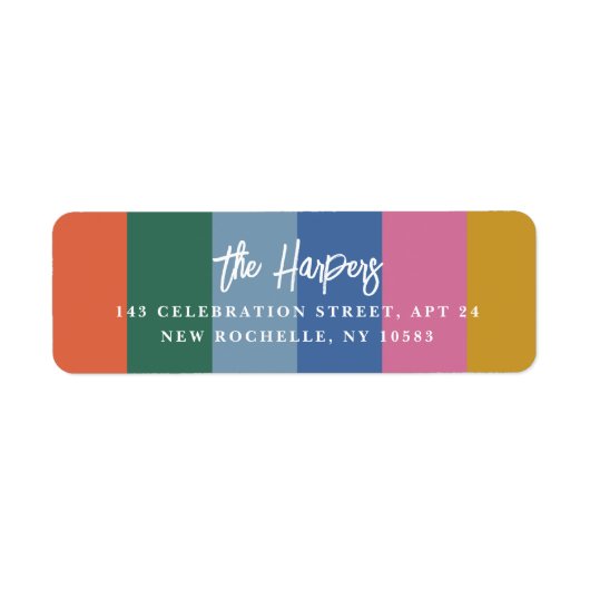 Kleurig, helder, gepersonaliseerd penseelscript me etiket (Voorkant)