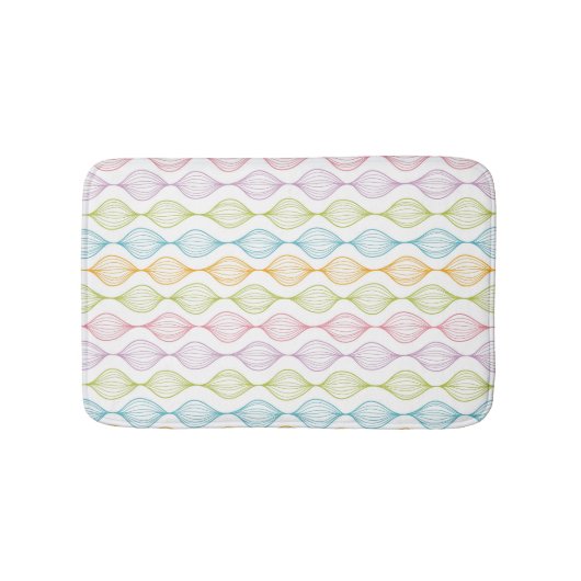 Kleurig horizontaal ogeenpatroon badmat (Voorkant)