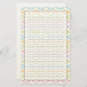 Kleurig horizontaal ogeenpatroon briefpapier (Voorkant / Achterkant)