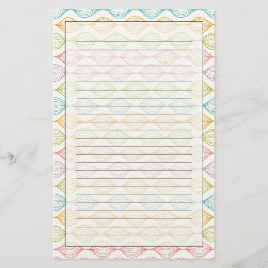 Kleurig horizontaal ogeenpatroon briefpapier (Voorkant)