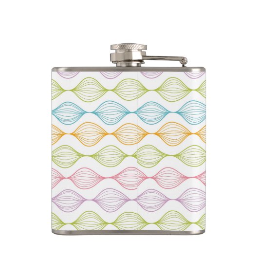 Kleurig horizontaal ogeenpatroon heupfles (Achterkant)
