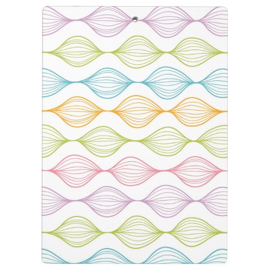 Kleurig horizontaal ogeenpatroon klembord (Achterkant)