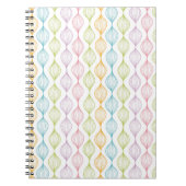 Kleurig horizontaal ogeenpatroon notitieboek (Voorkant)