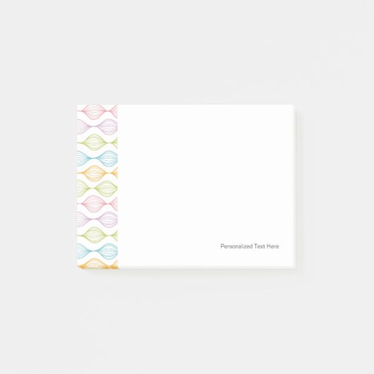 Kleurig horizontaal ogeenpatroon post-it® notes (Voorkant)