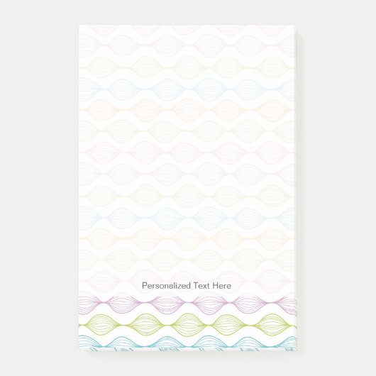 Kleurig horizontaal ogeenpatroon post-it® notes (Voorkant)