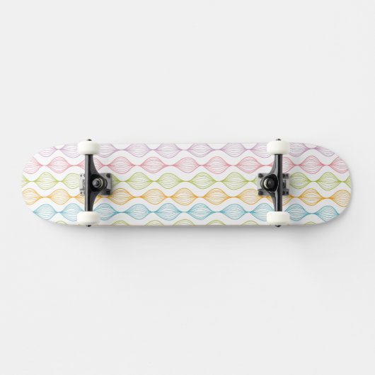Kleurig horizontaal ogeenpatroon skateboard (Horizontaal)