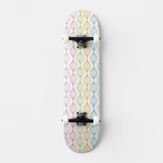 Kleurig horizontaal ogeenpatroon skateboard (Voorkant)