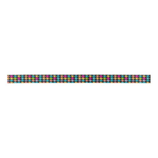 Kleurig houndstooth-patroon lint (Voorkant)