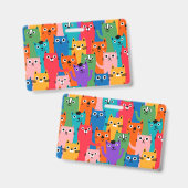 Kleurig kattenpatroon badge (Front & Back)