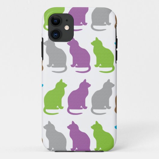 Kleurig kattenpatroon Case-Mate iPhone case (Achterkant)