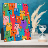 Kleurig kattenpatroon fotoplaat (Zijkant)