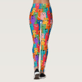 Kleurig kattenpatroon leggings (Achterkant)