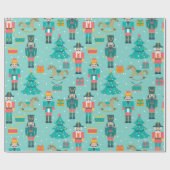 Kleurig kerstsymbool cadeaupapier (Vlak)