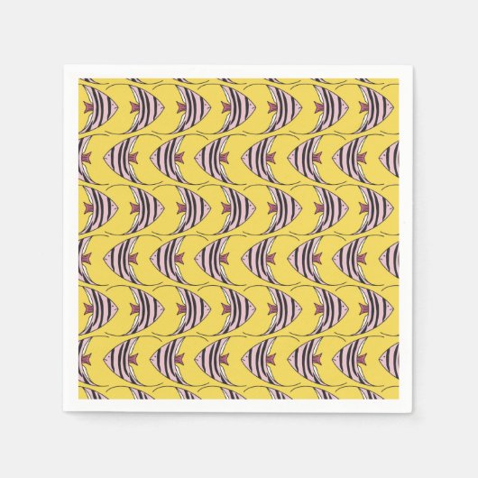 Kleurig kinder vispatroon servet (Voorkant)