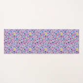 Kleurig Lila Kinder bloempatroon Yogamat (Voorkant (horizontaal))